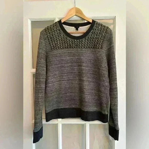 J Crew women’s studded sweatshirt size M - Picture 1 of 7